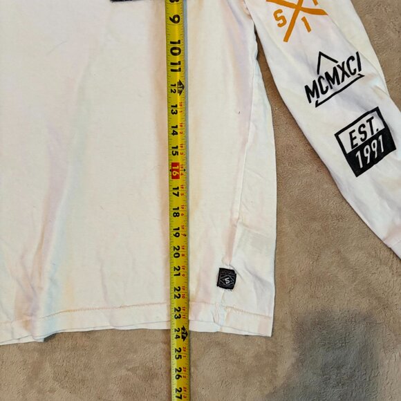 Southpole Long Sleeve Graphic Patch Shirt – White – Size Small - Picture 8 of 11